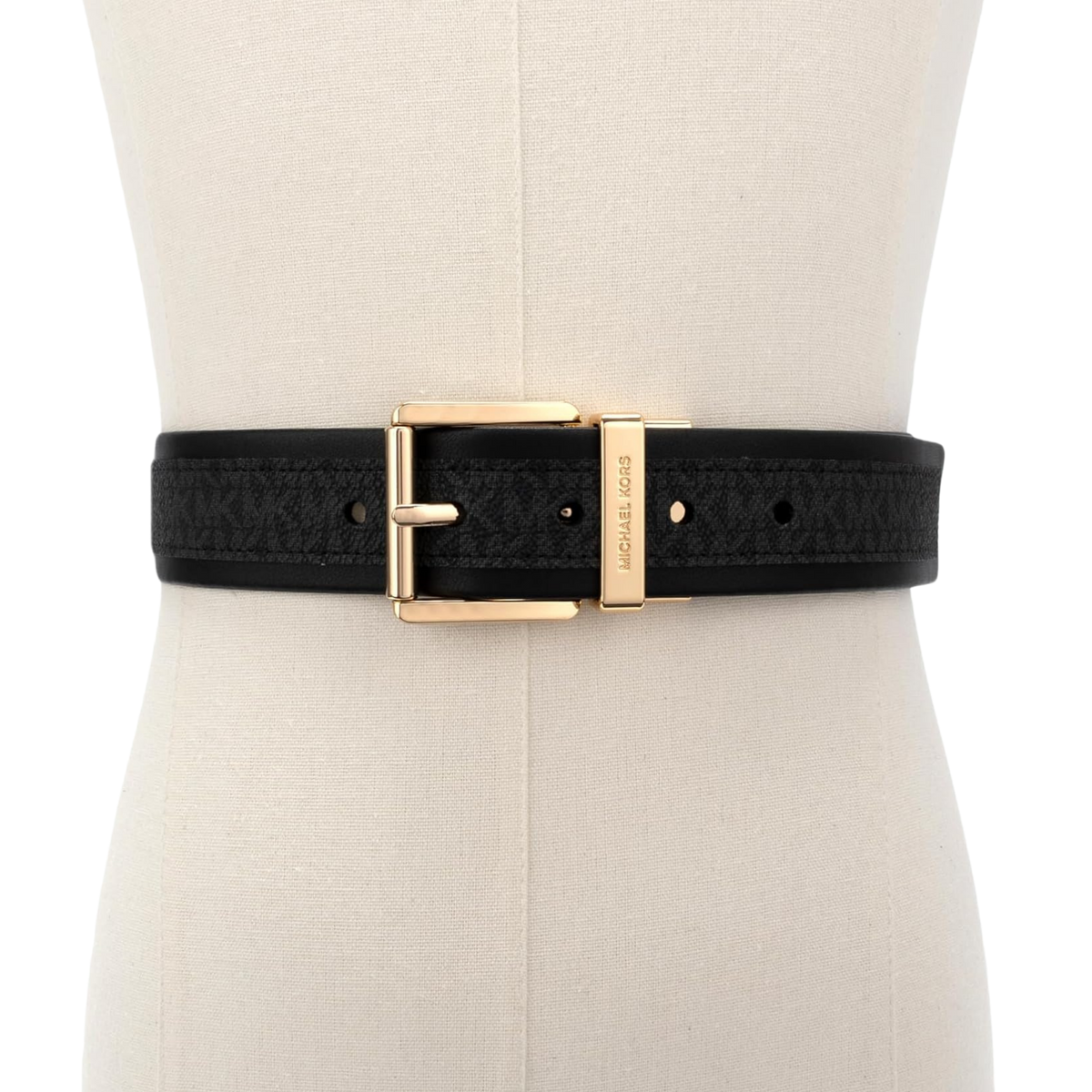 Michael Kors Women 1.5 Inch Reversible Logo Belt - Black