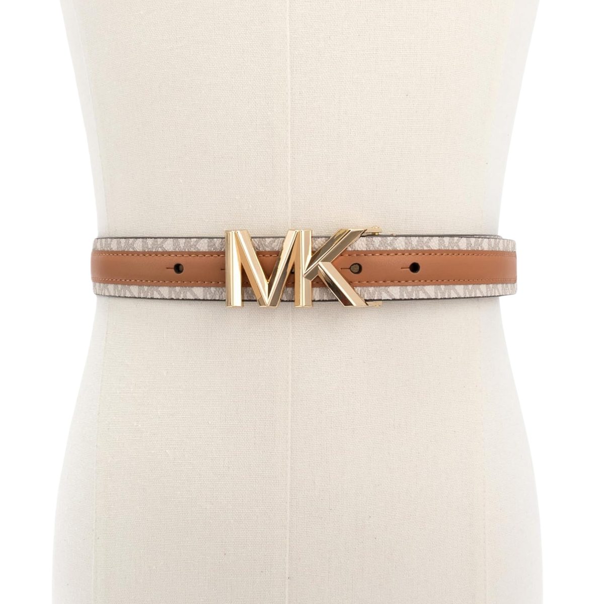 Michael Kors Women 1.1 Inch Logo Leather Belt - Acron