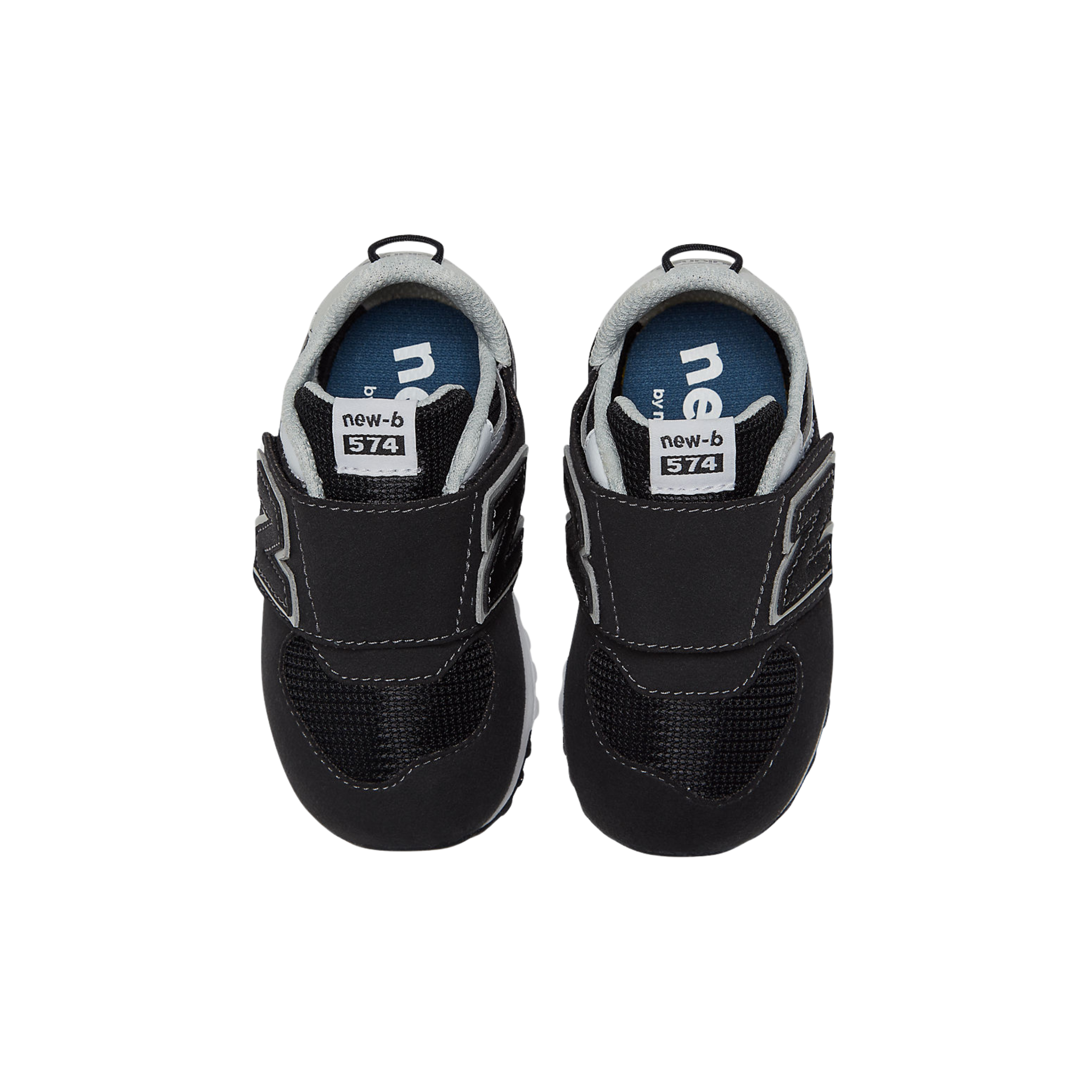 New Balance Toddler 574 - Black Silver Metallic