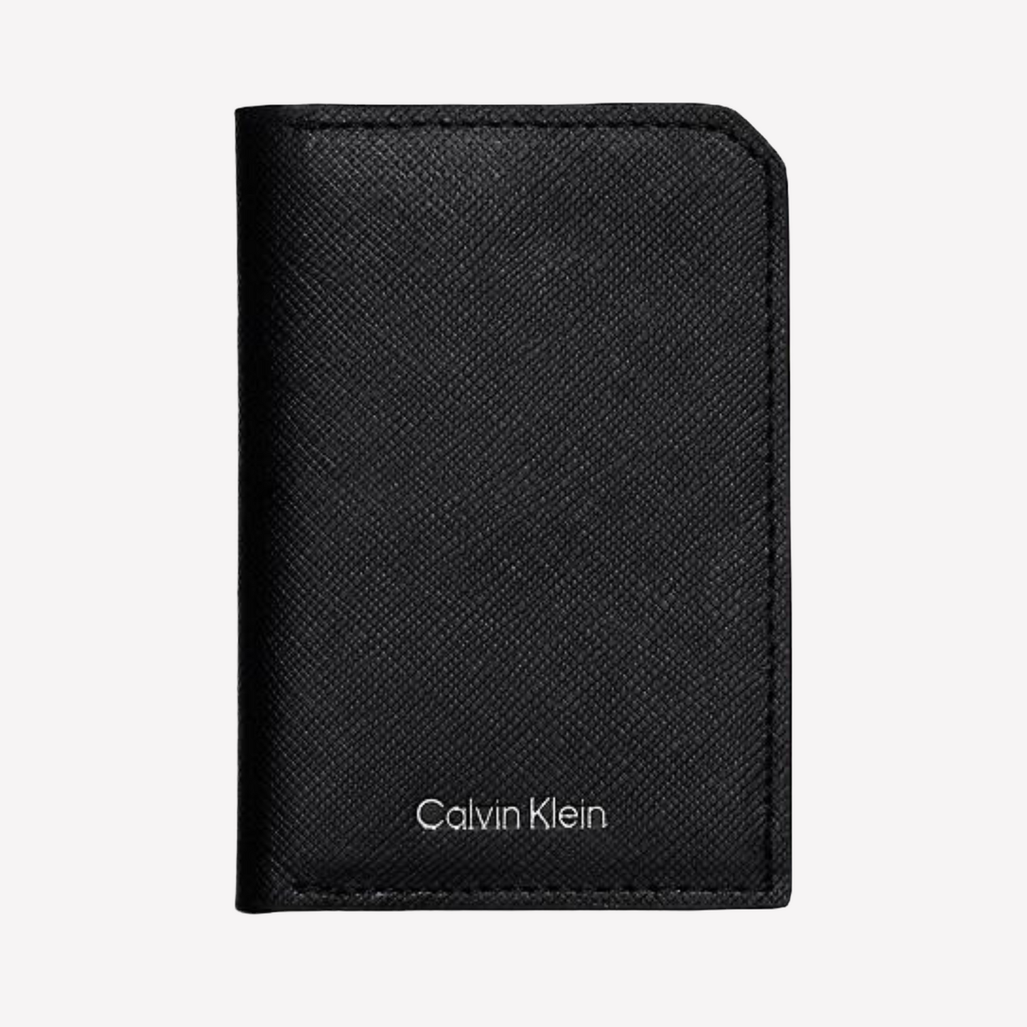 Calvin Klein Refined Saffiano Compact Wallet - Black