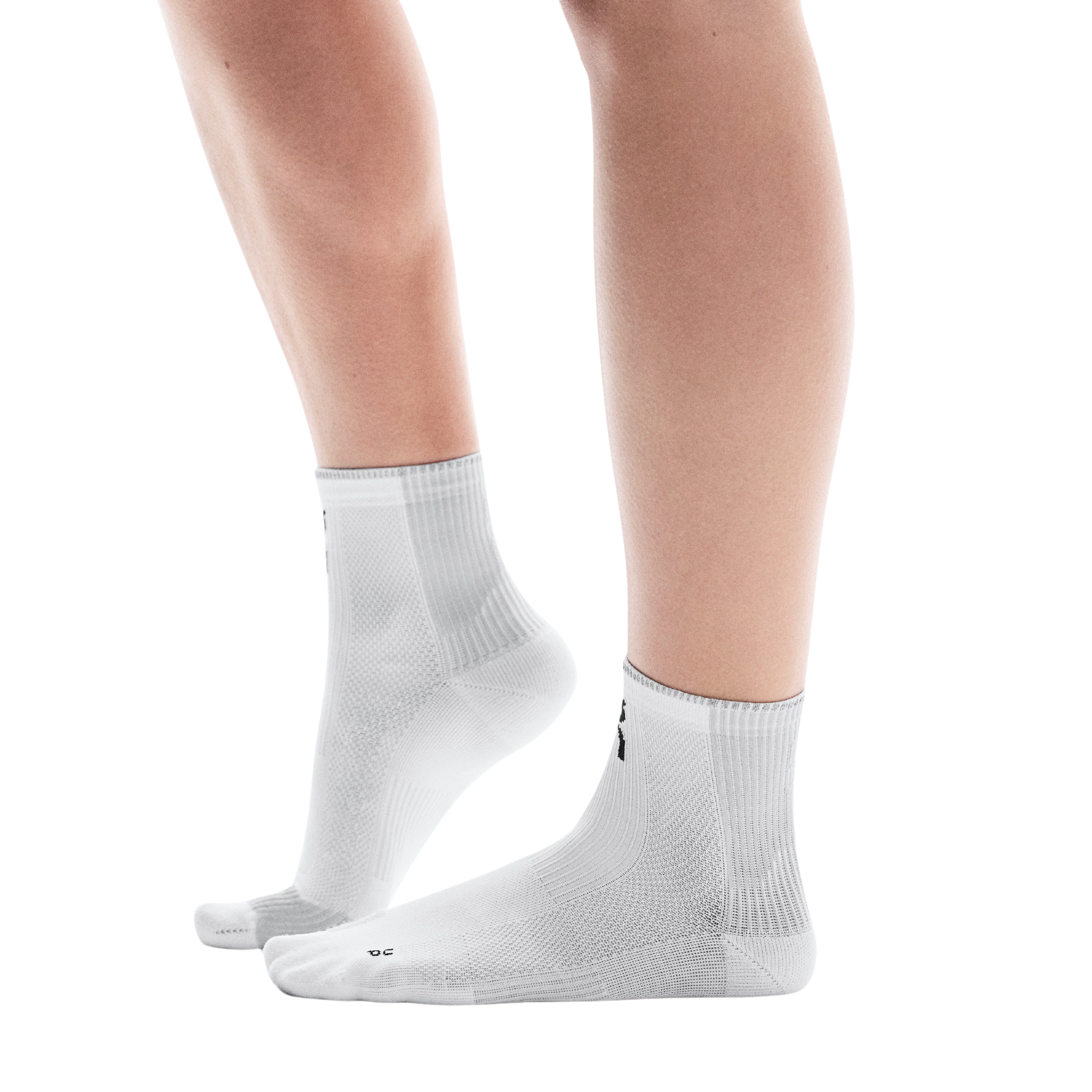 On Performance Run Sock Mid - White Glacier
