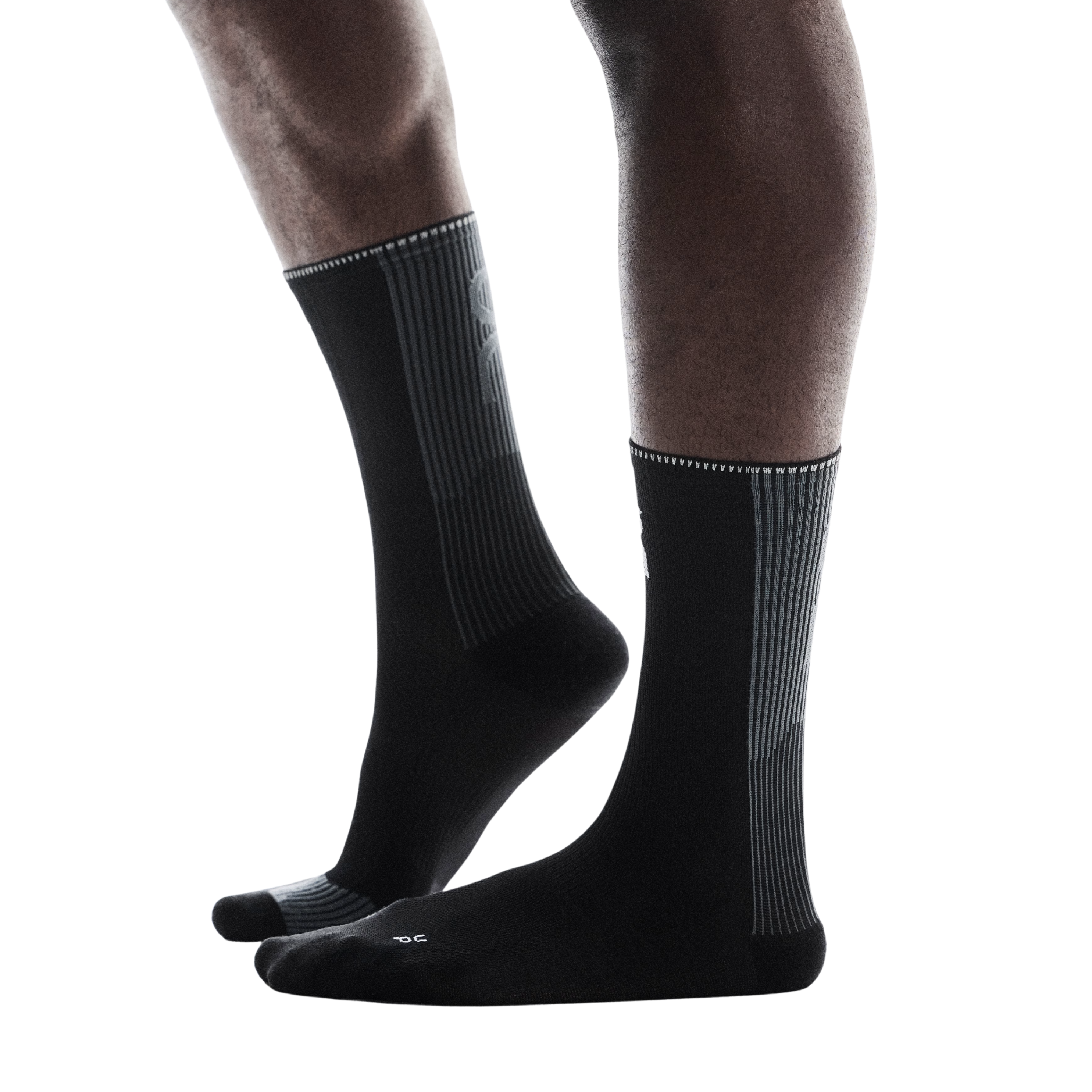 On Performance Run Sock High - Black Eclipse