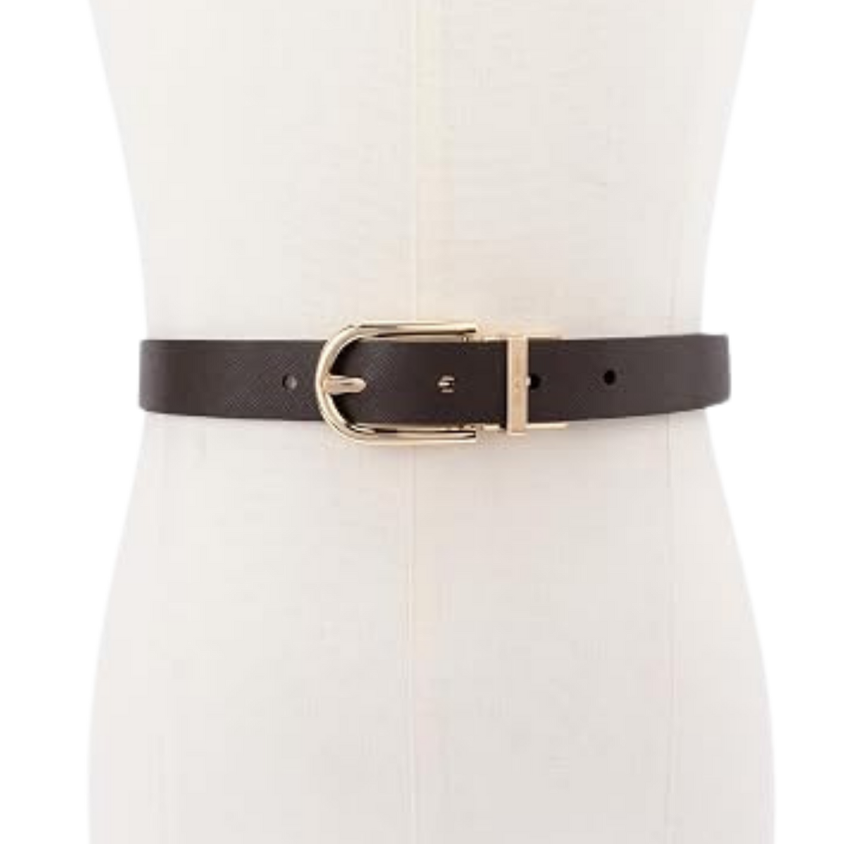 Michael Kors Women 1 Inch Reversible To Saffiano Leather Belt - Black Brown
