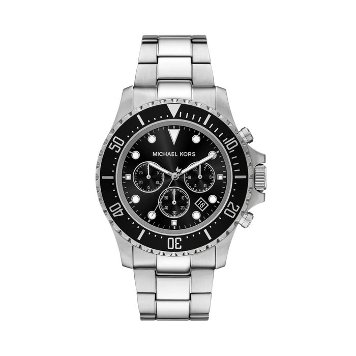 Michael Kors Men Oversized Everest Silver Tone Watch - Silver
