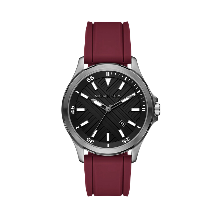 Michael Kors Men Oversized Bowen Gunmetal Tone Silicone Watch - Gunmetal