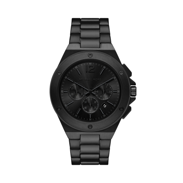 Michael Kors Men Oversized Lennox Black Tone Watch - Black