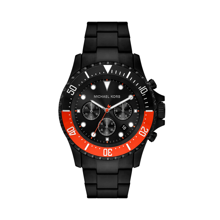 Michael Kors Men Oversized Everest Black Tone Watch - Black