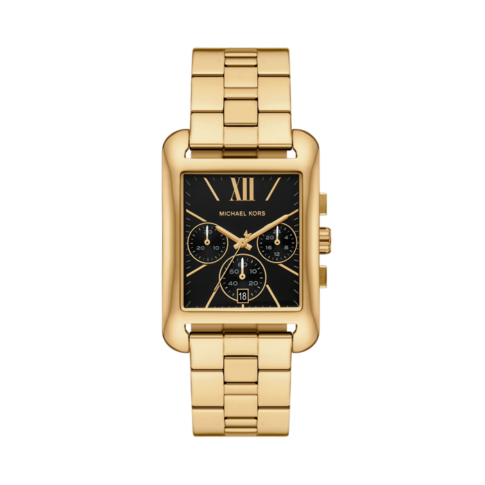 Michael Kors Women Monroe Gold Tone Watch - Gold Black