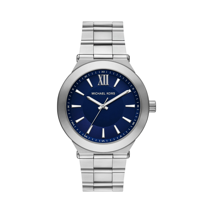 Michael Kors Men Billie Three Hand Stainless Steel Watch - Silver