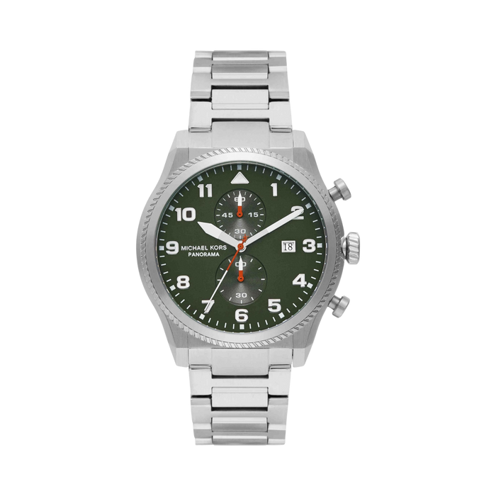 Michael Kors Men Panorama Stainless Steel Watch - Silver Bracelet