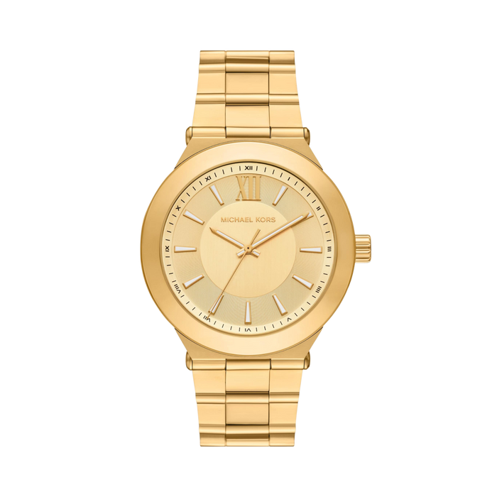 Michael Kors Men Billie Three Hand Stainless Steel Watch - Gold