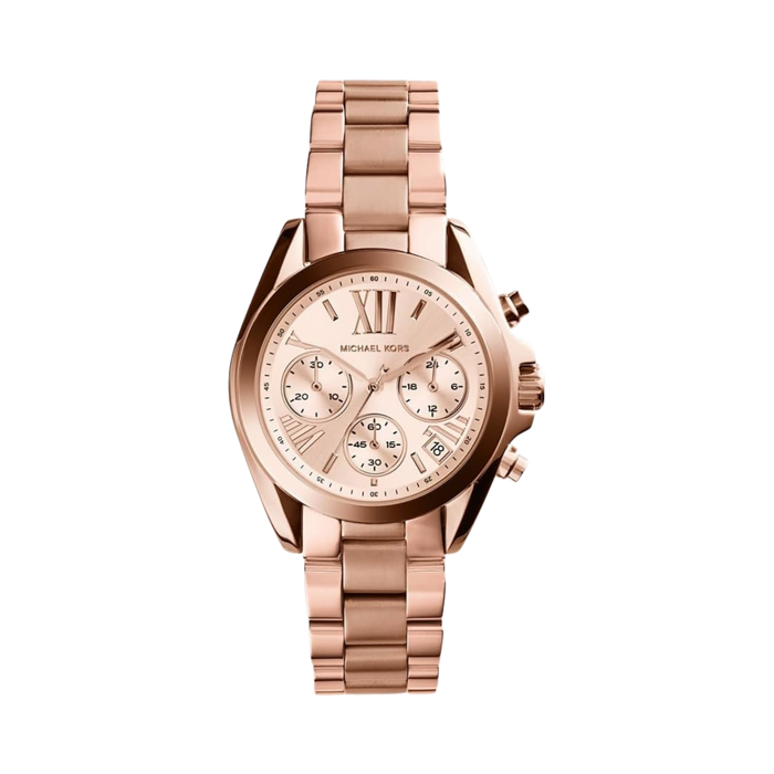 Michael Kors Women Bradshaw Stainless Steel Chronograph Watch - Rose Gold