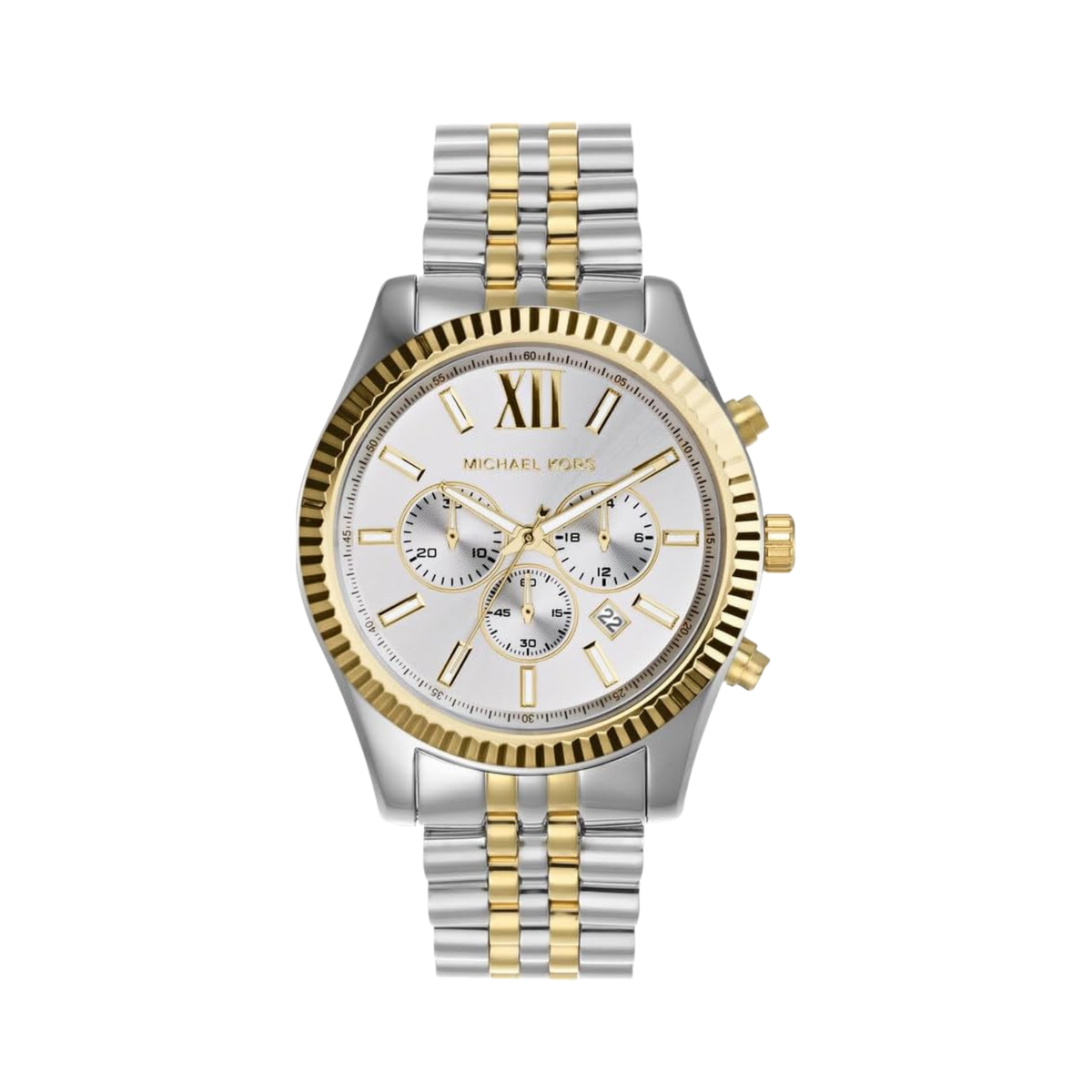 Michael Kors Men Lexington Stainless Steel Bracelet Watch - Silver Gold