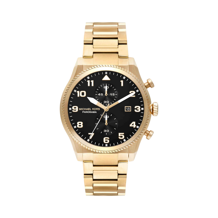 Michael Kors Men Panorama Stainless Steel Watch - Gold Bracelet
