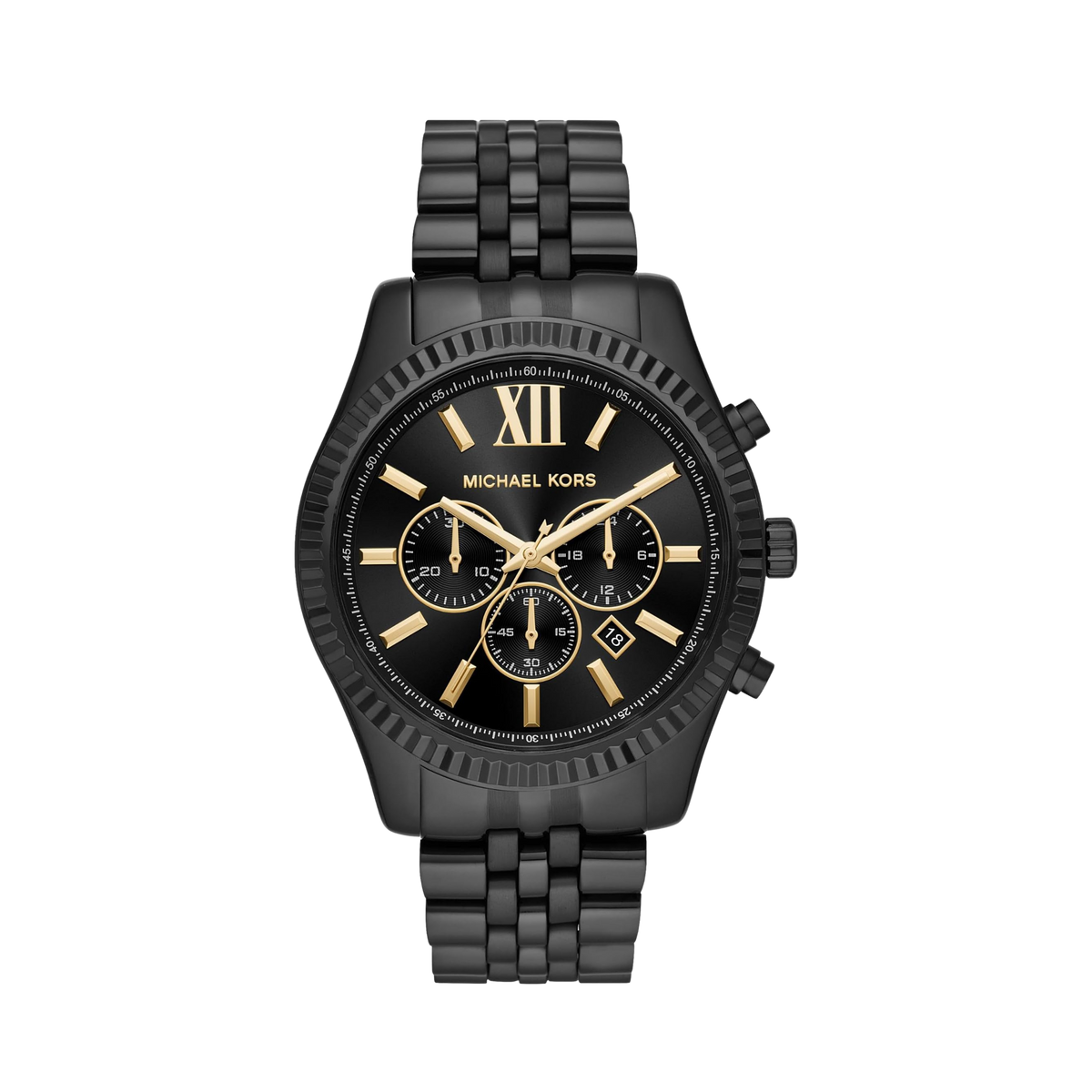 Michael Kors Men Lexington Stainless Steel Bracelet Watch - Black Gold