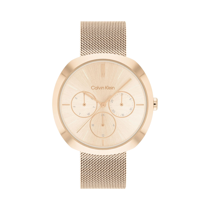 Calvin Klein Women Shape Quartz Multi Function Watch - Carnation Gold