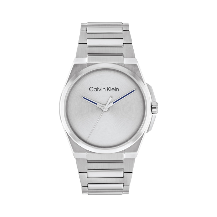 Calvin Klein Men Meta Minimal 3H Watch - Silver
