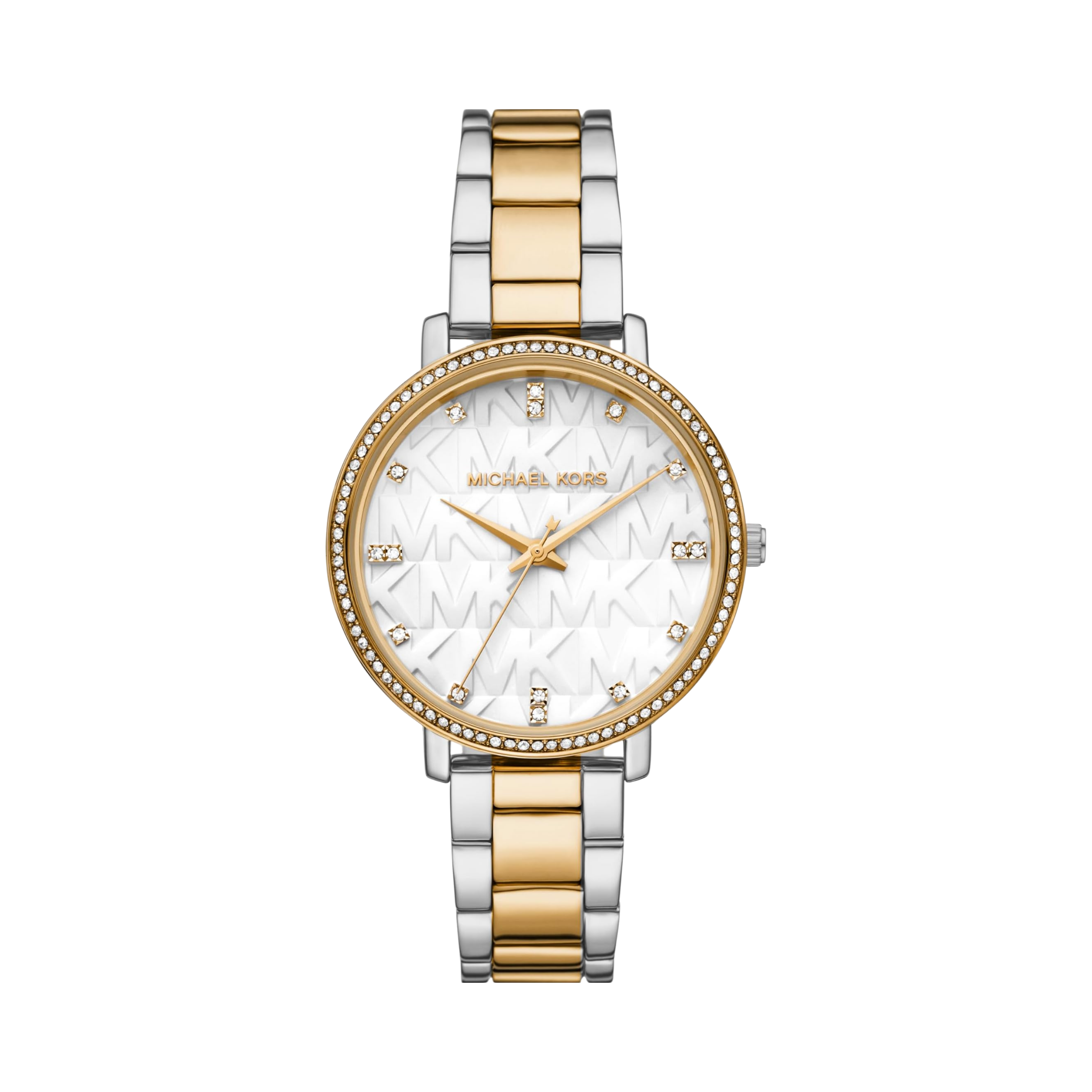 Michael Kors Women Pyper Stainless Steel Watch - Two Tone Logo