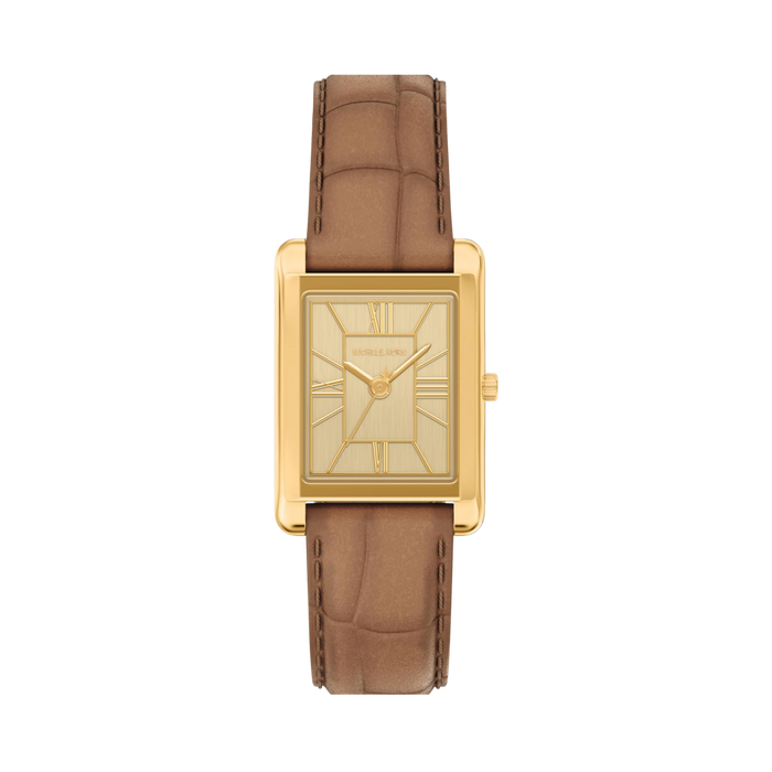 Michael Kors Women Essex Watch - Gold Brown Croc