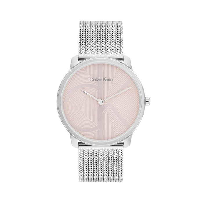 Calvin Klein Women Iconic Watch - Silver Pink Mesh