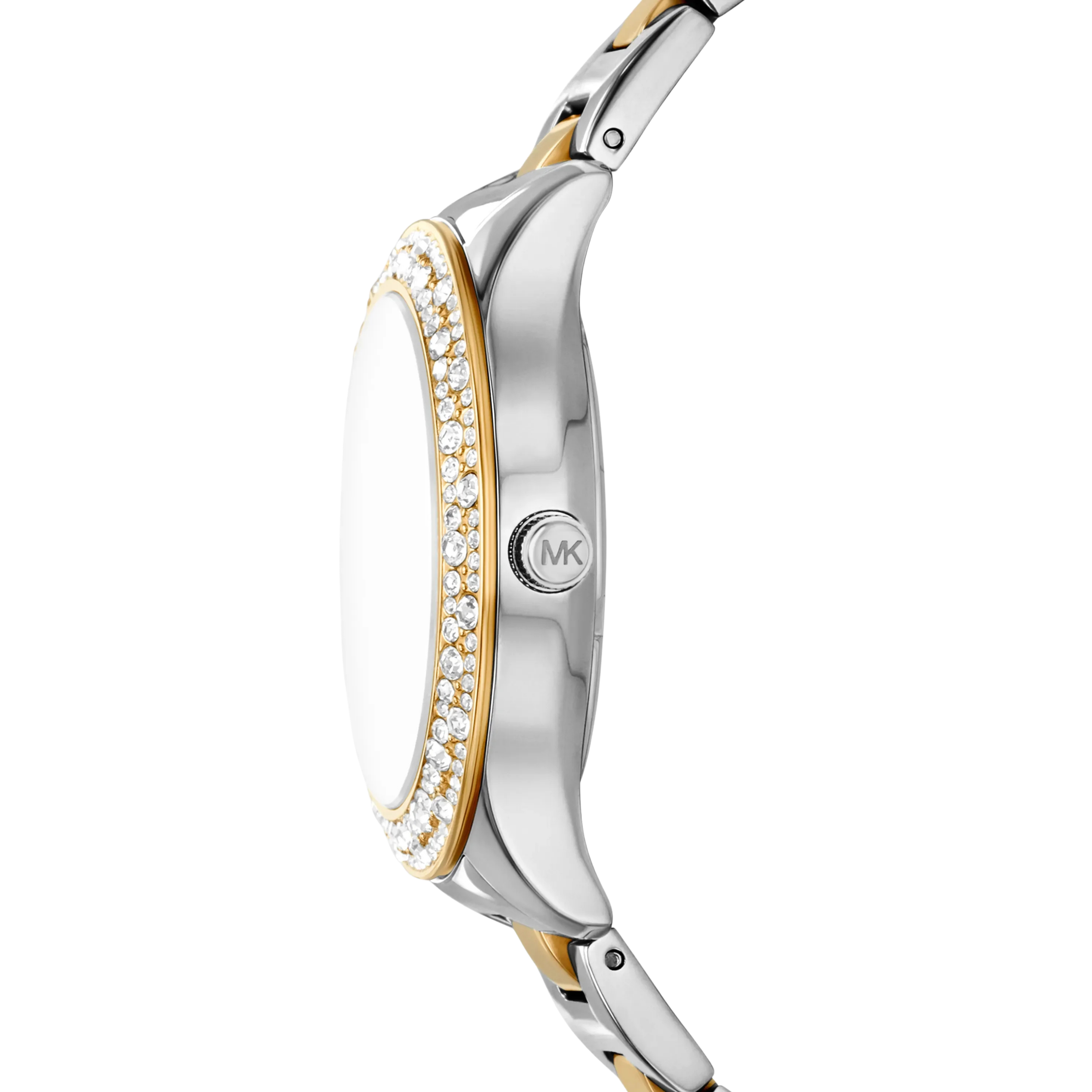 Michael Kors Women Liliane Pave Two Tone Watch - Silver Gold