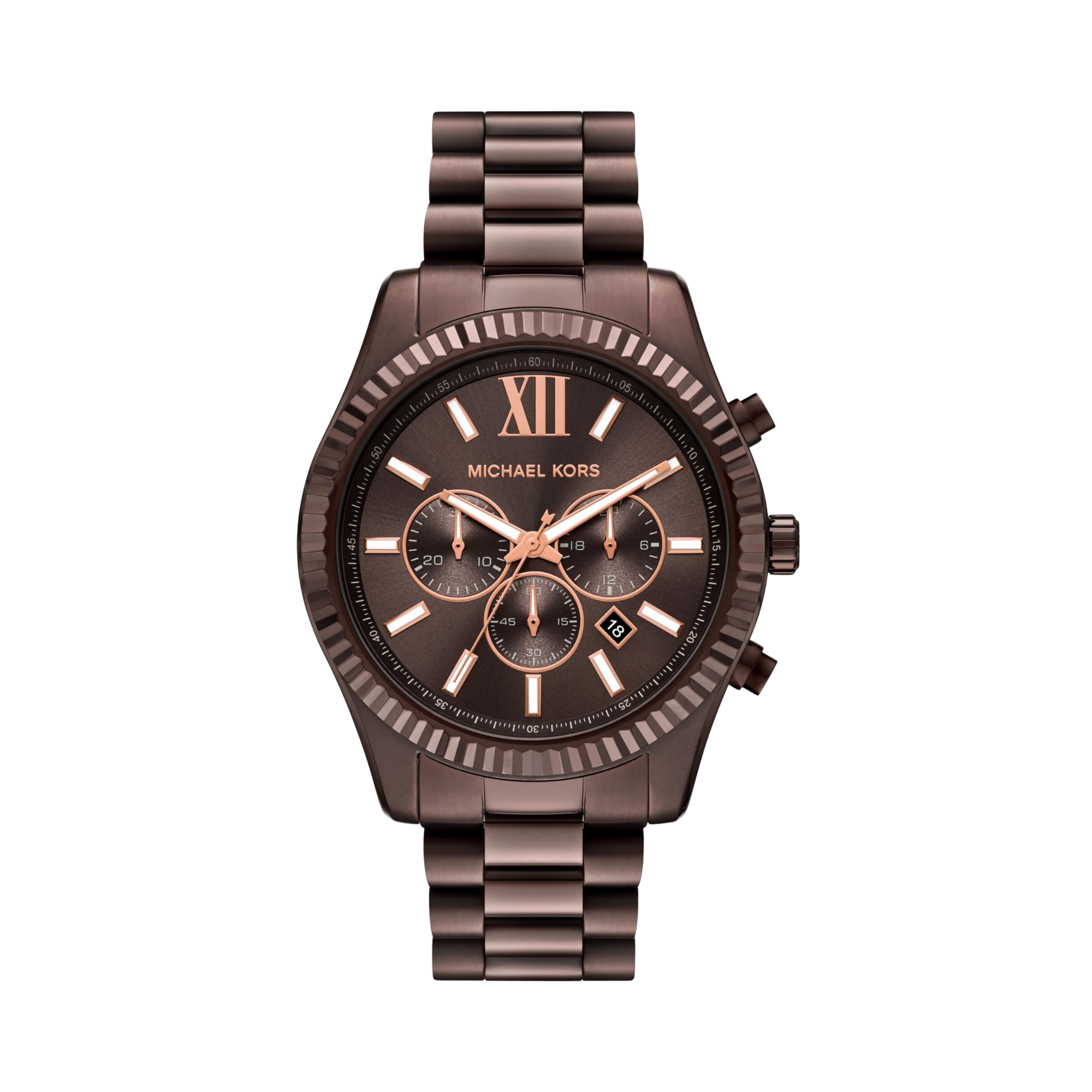 Michael Kors Men Lexington Stainless Steel Bracelet Watch - Espresso Brown