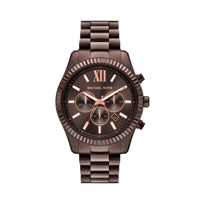 Michael Kors Men Lexington Stainless Steel Bracelet Watch - Espresso Brown