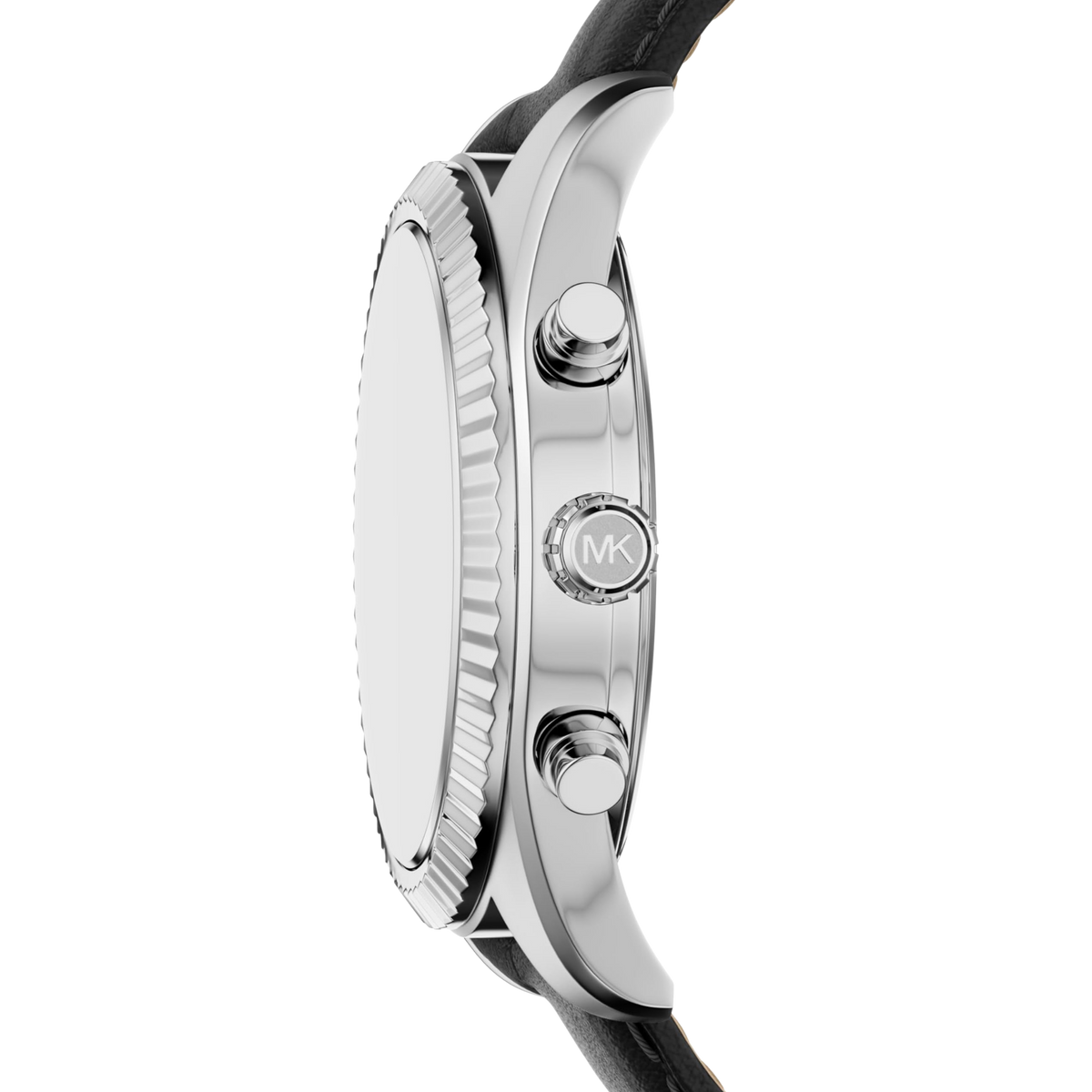 Michael Kors Men Lexington Leather Watch - Silver Black