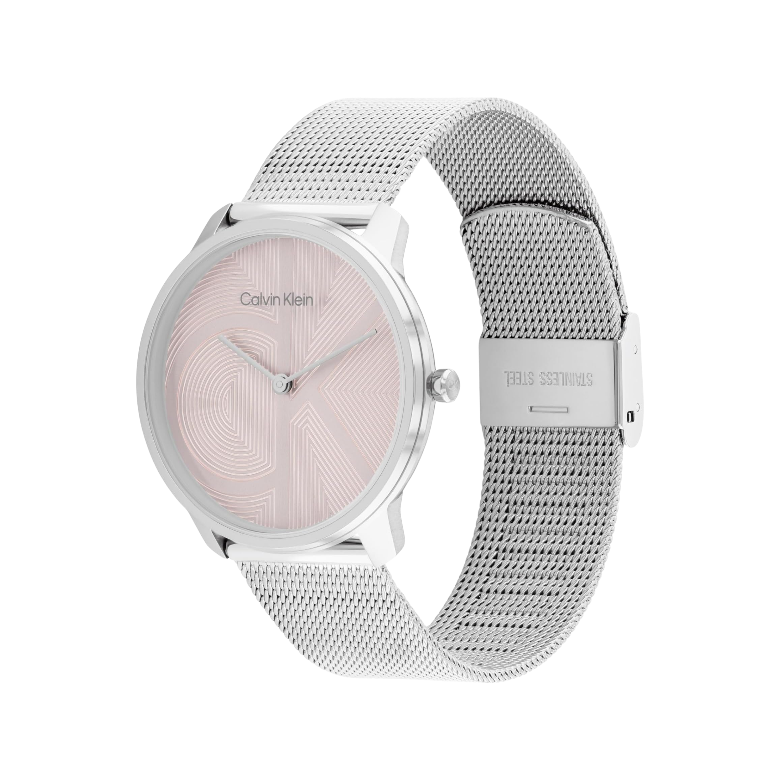Calvin Klein Women Iconic Watch - Silver Pink Mesh
