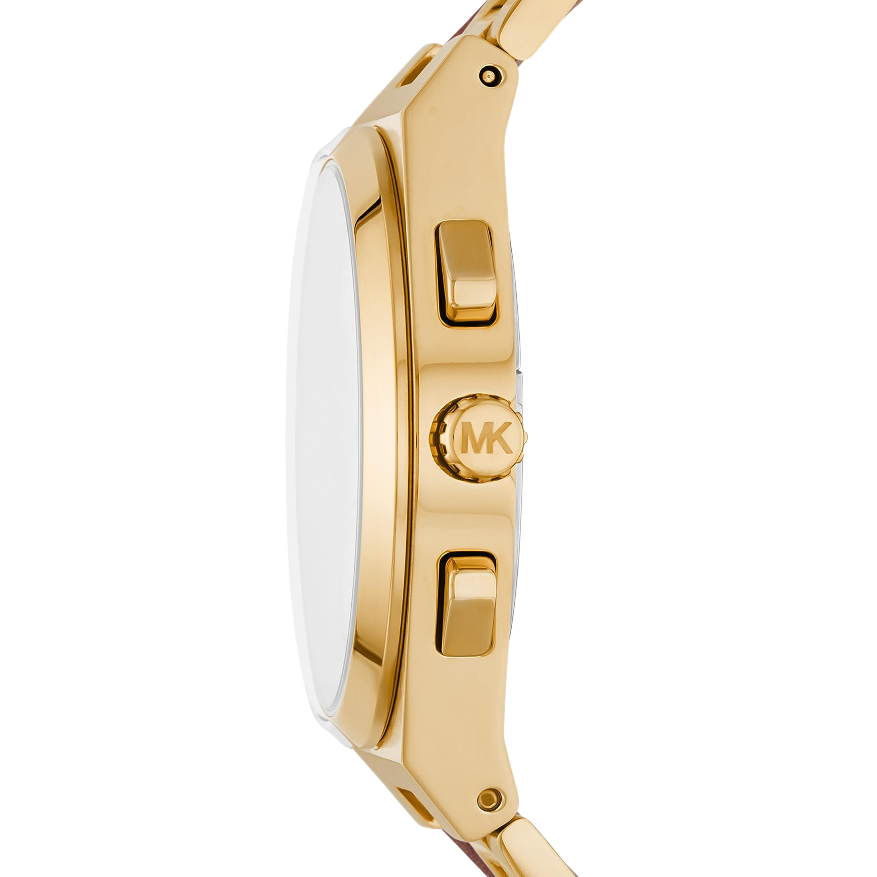 Michael Kors Men Lennox Stainless Steel Chronograph Watch - Gold White