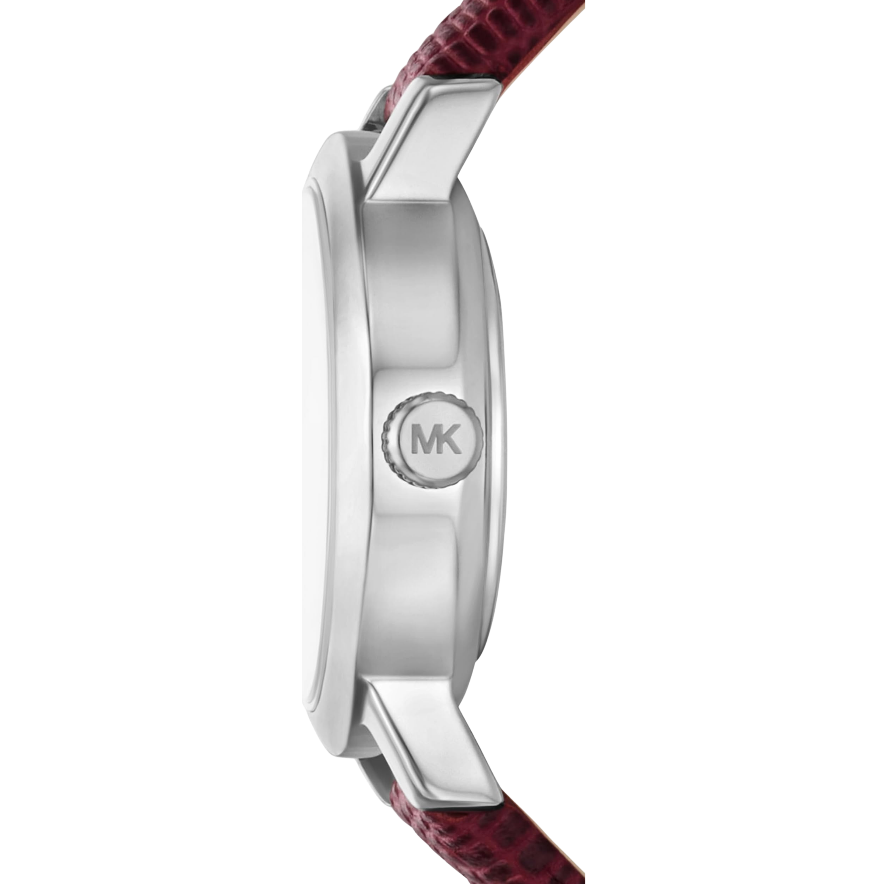 Michael Kors Women Maude Three Hand Leather Watch - Oxblood