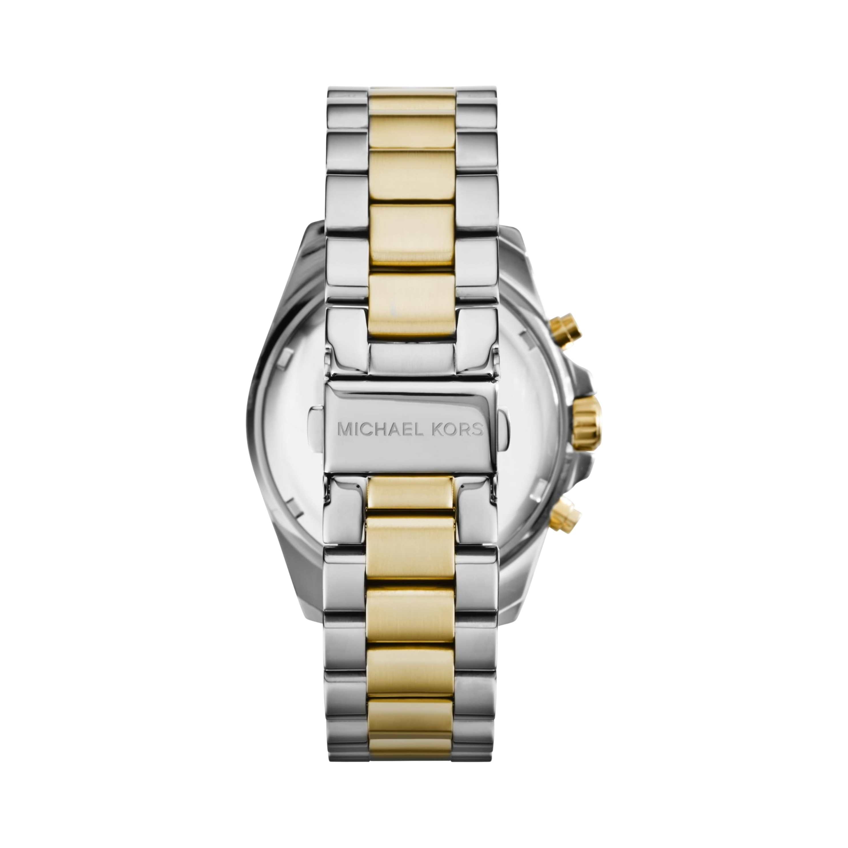 Michael Kors Men Bradshaw Stainless Steel Chronograph Watch - Silver Gold Blue Dial