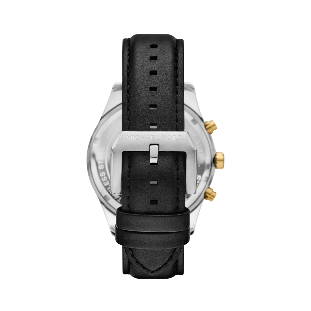 Michael Kors Men Lexington Leather Watch - Two Tone Black
