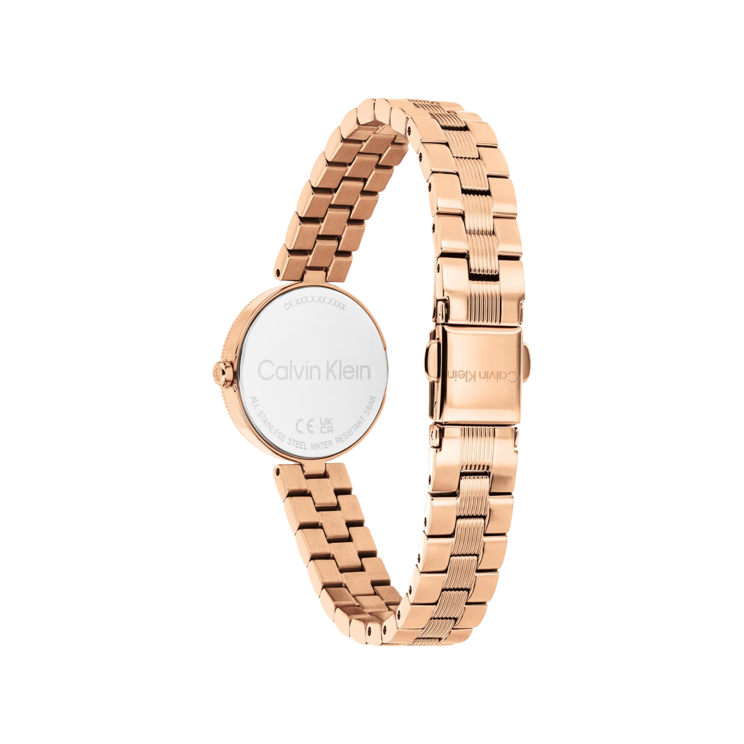 Calvin Klein Women Gleam Two Hand Quartz Watch - Rose Gold Shimmer