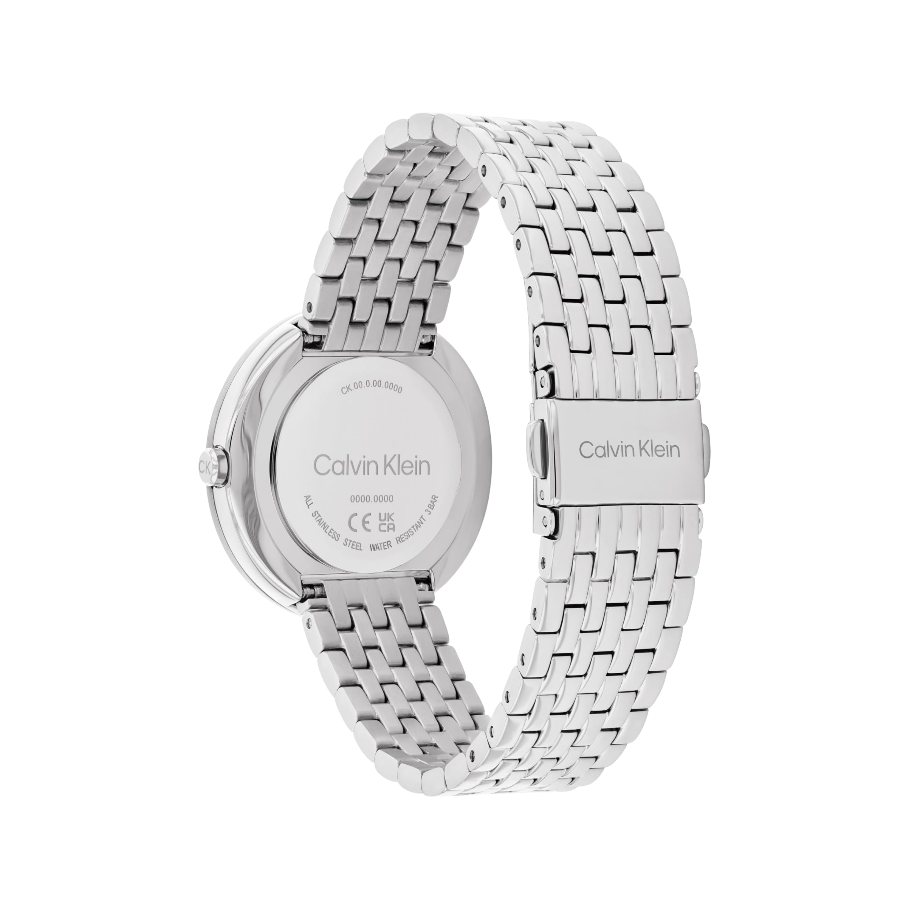 Calvin Klein Women Twisted Bezel Stainless Steel Watch - Silver