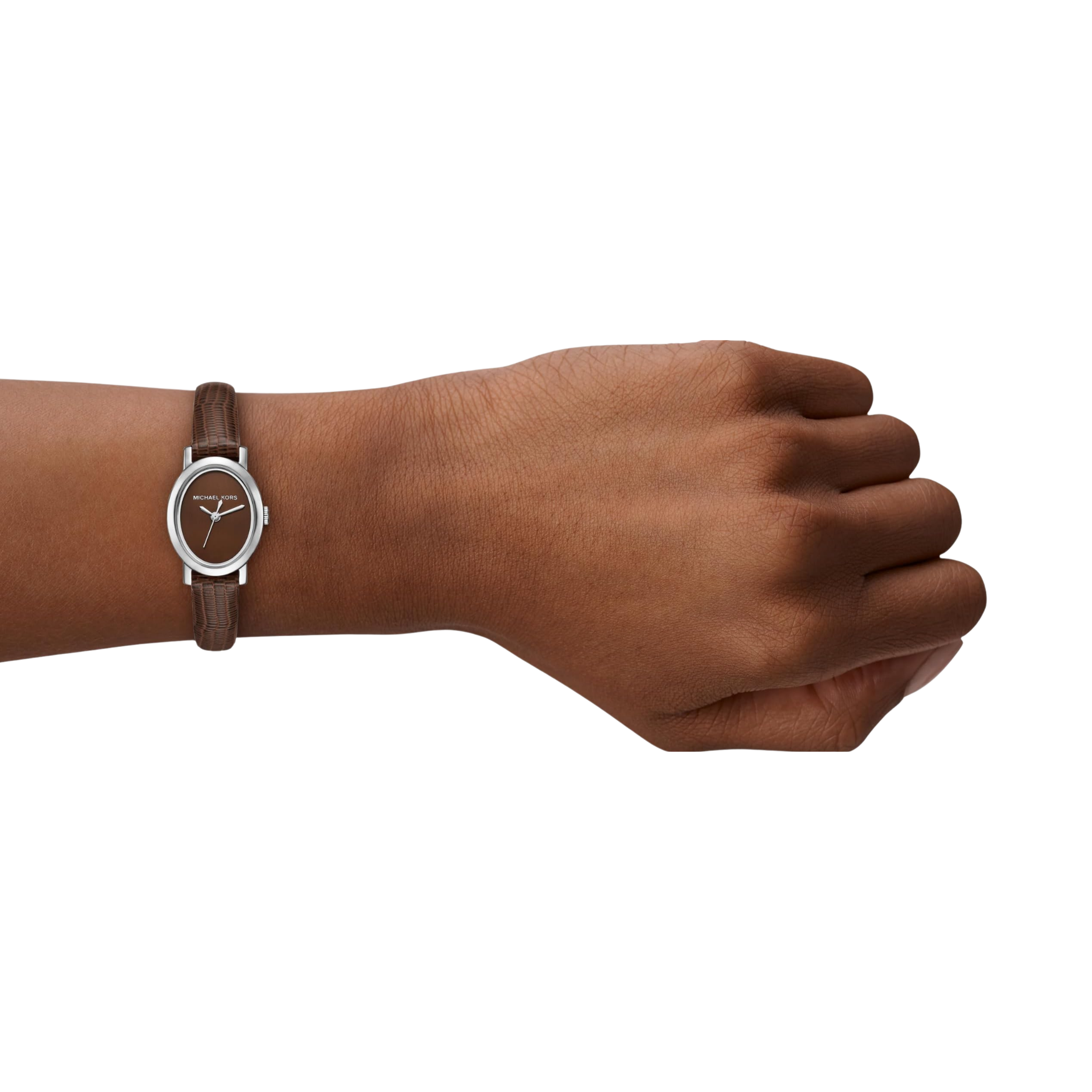Michael Kors Women Maude Three Hand Leather Watch - Brown