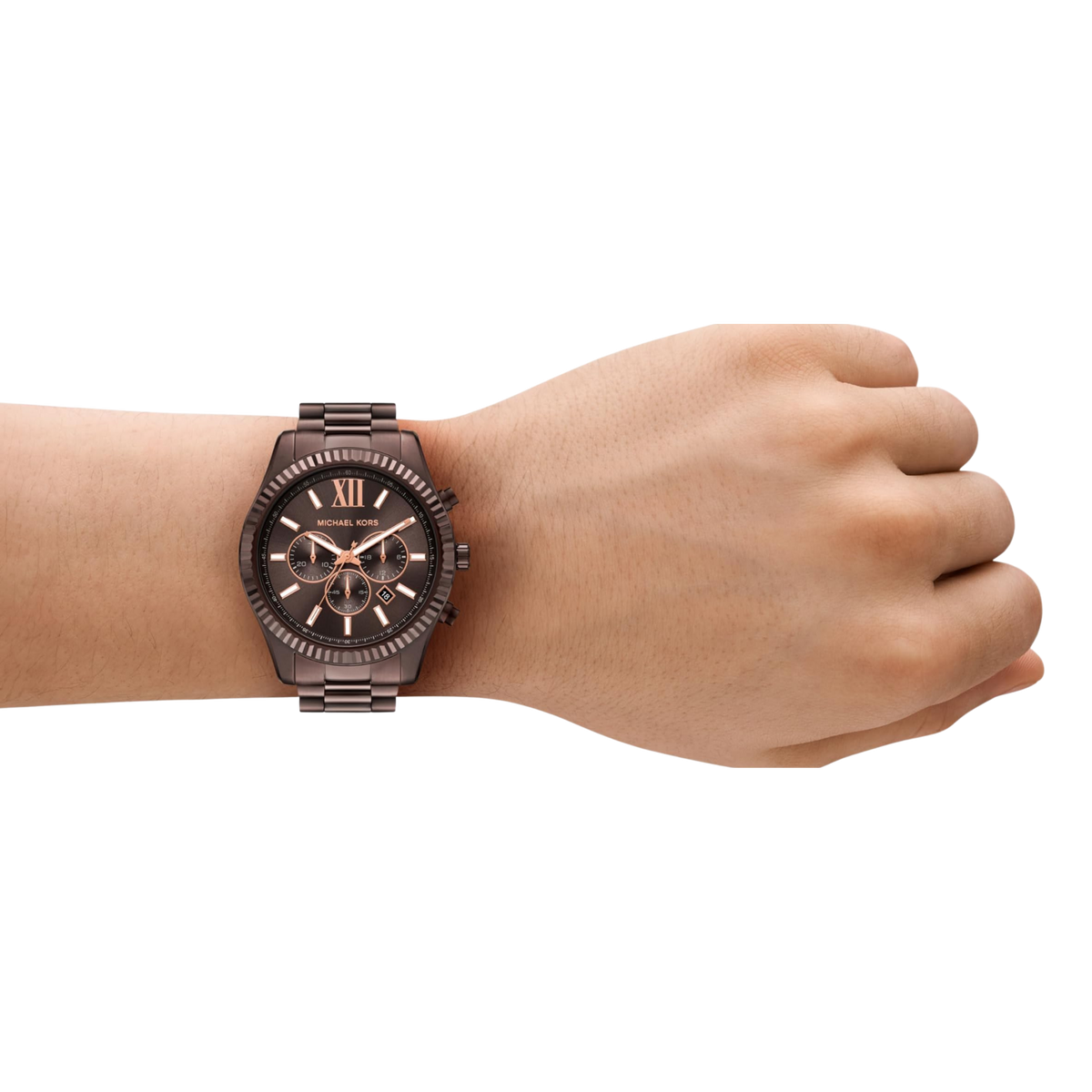 Michael Kors Men Lexington Stainless Steel Bracelet Watch - Espresso Brown