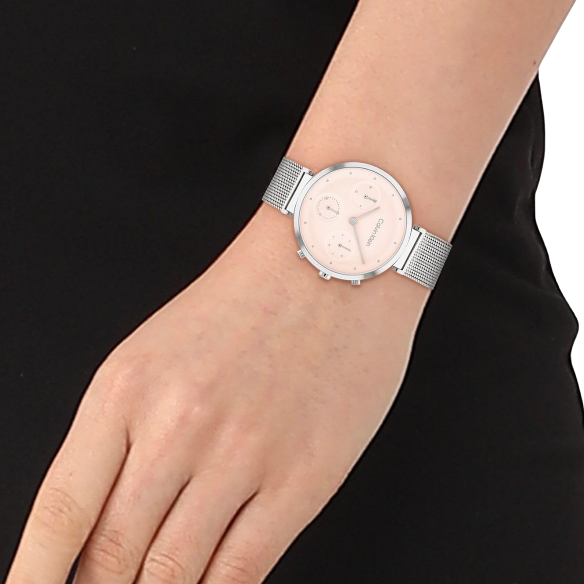 Calvin Klein Women Radiant Minimalistic T Bar Watch -  Blush Silver