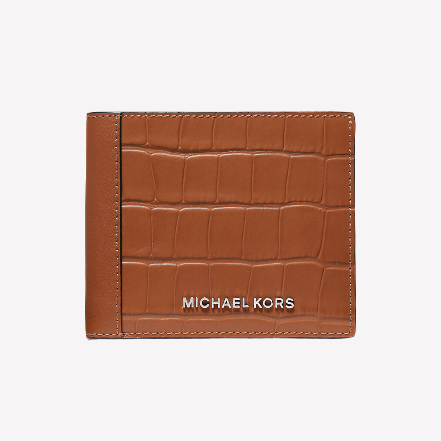 Michael Kors Hudson Crocodile Embossed Leather Billfold - Luggage