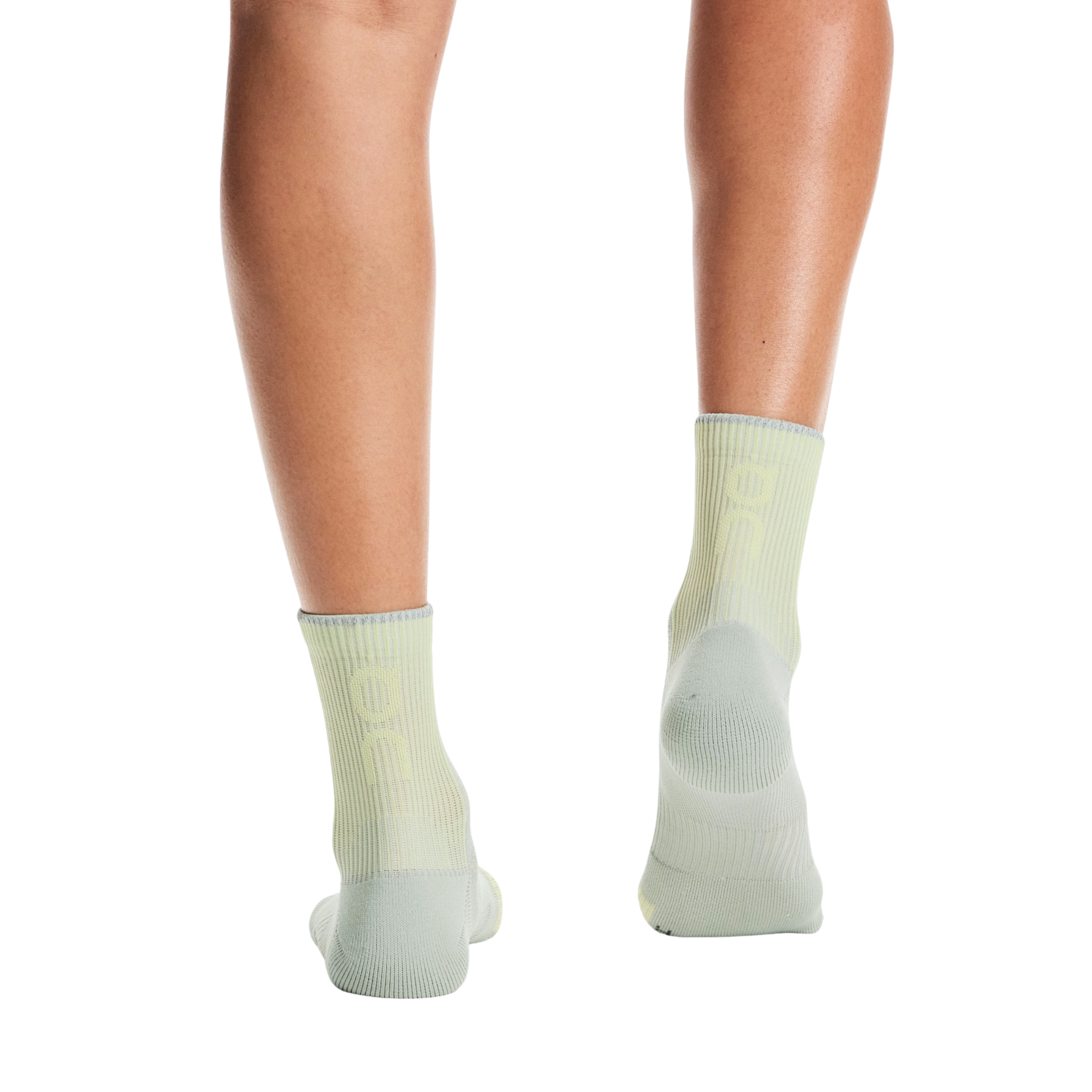 On Performance Run Sock Mid - Tin Lemonade