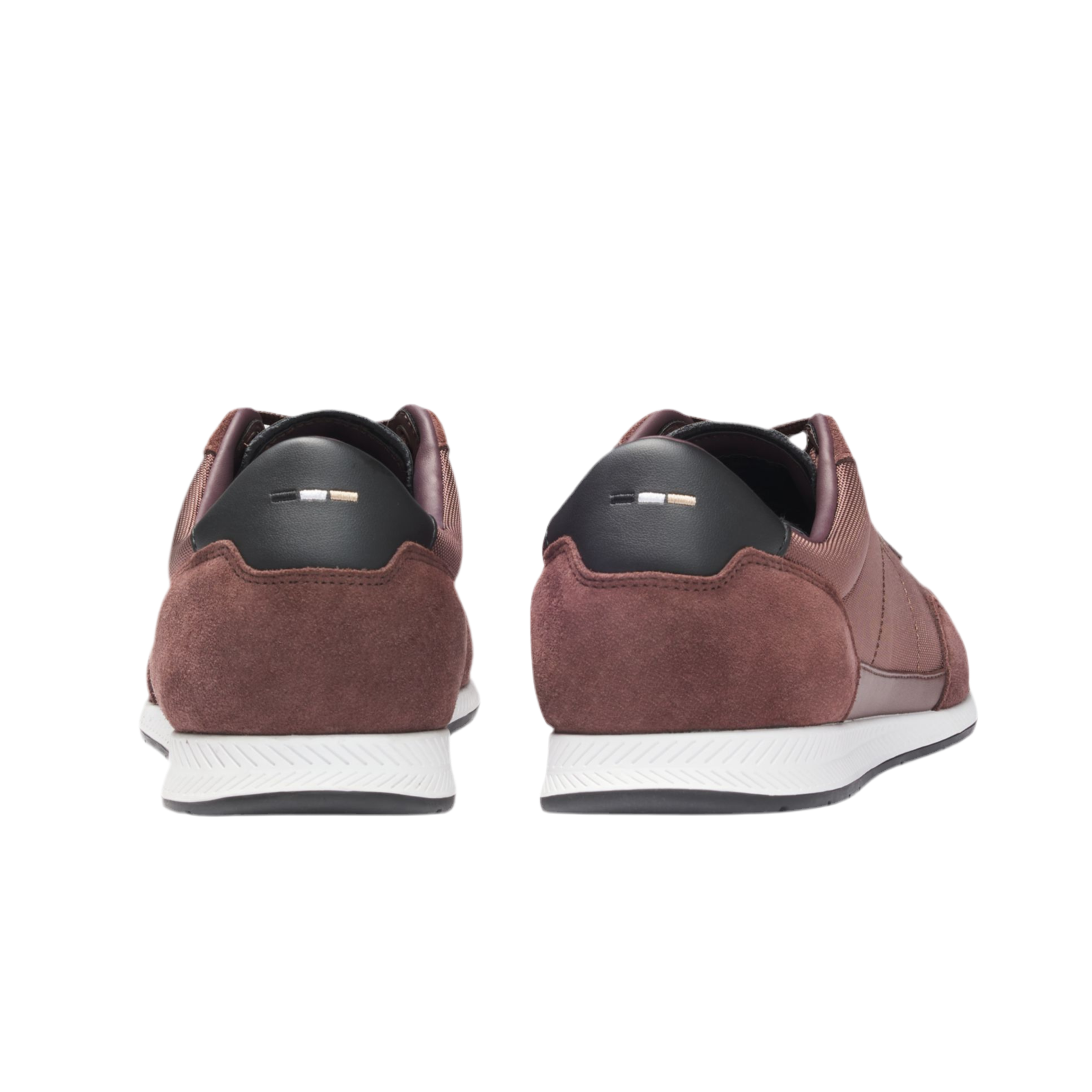 Hugo Boss Men Mixed Material Trainers - Dark Red