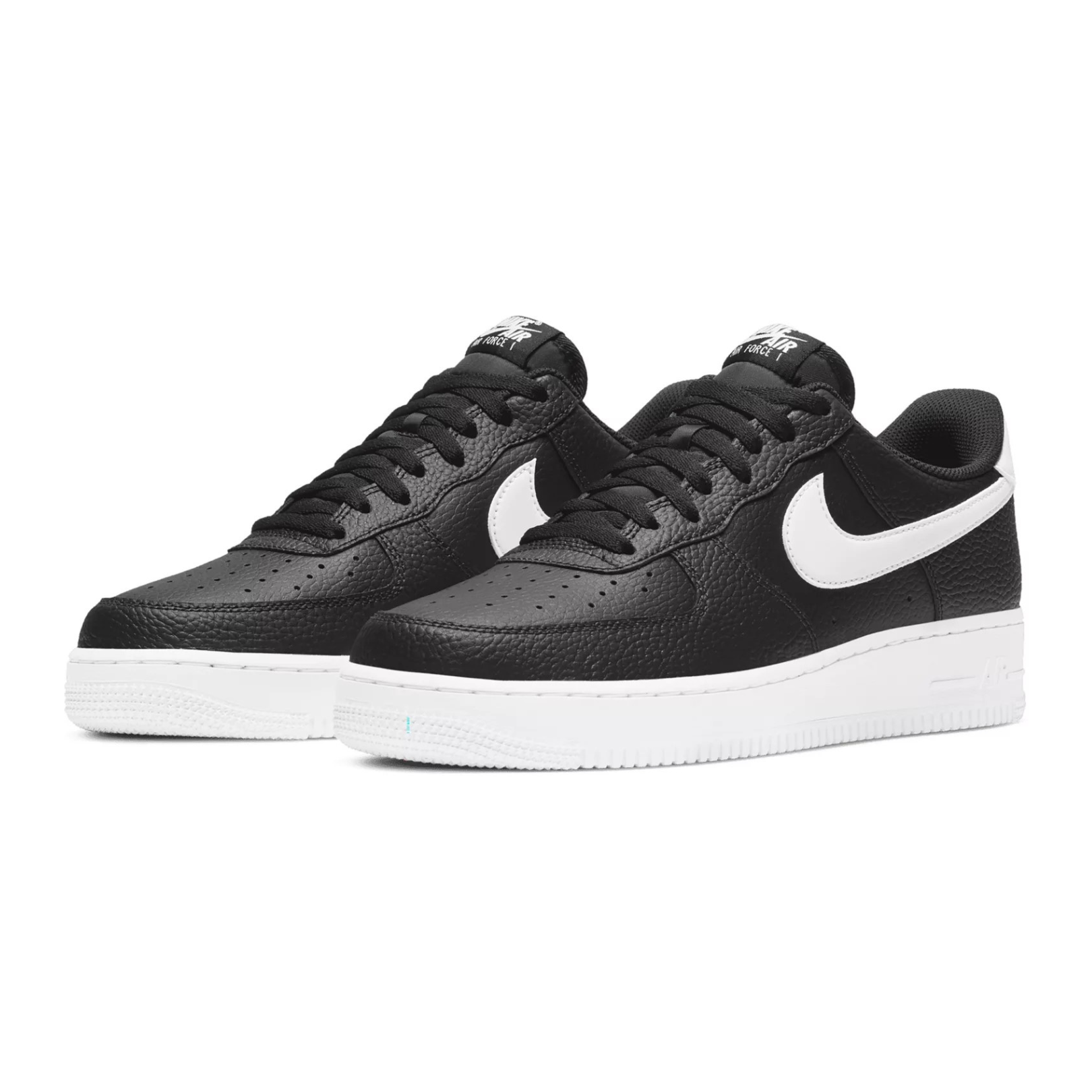 Mens nike air force 1 black and white sales