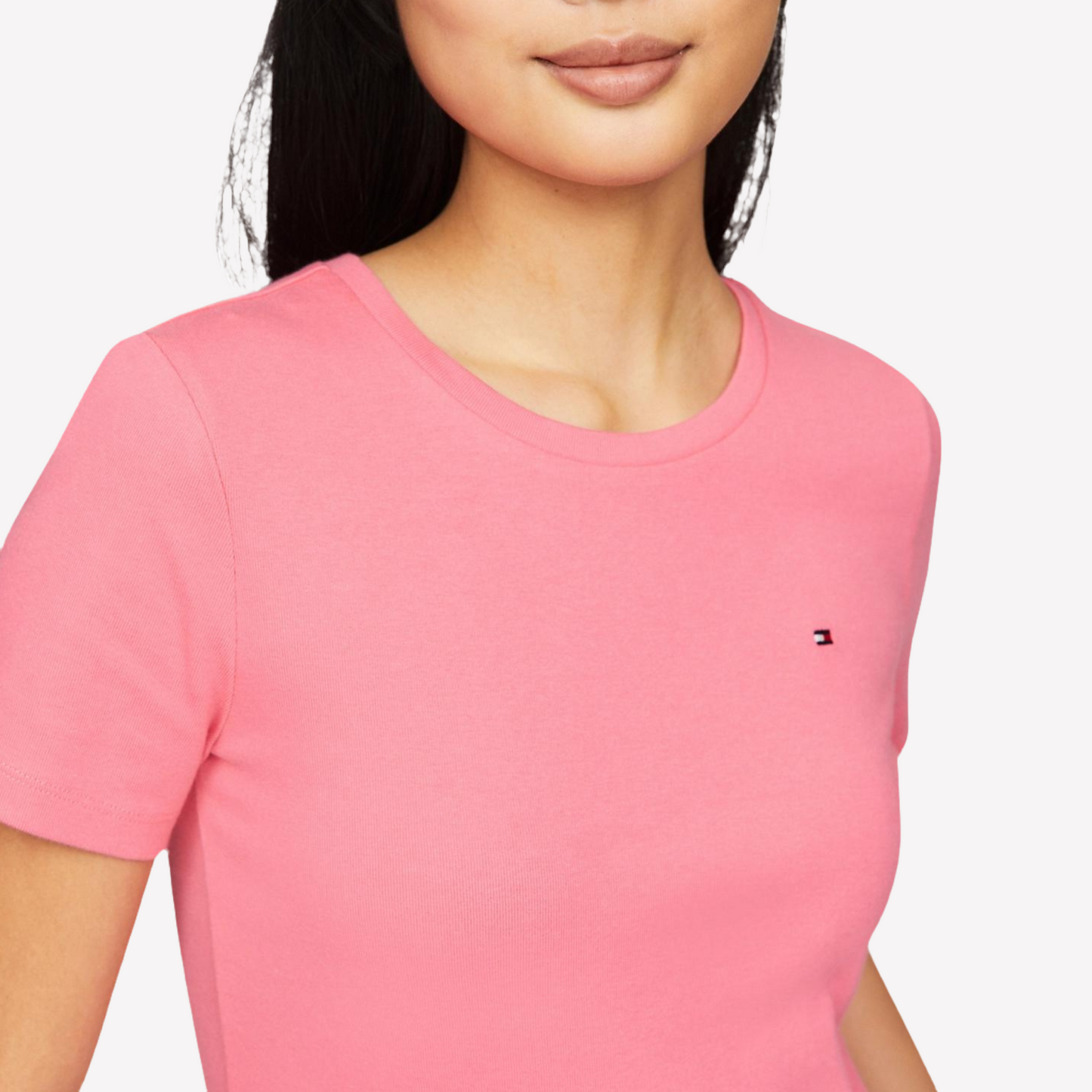 Tommy Hilfiger Women Essential Crewneck T-Shirt - Glamour Pink