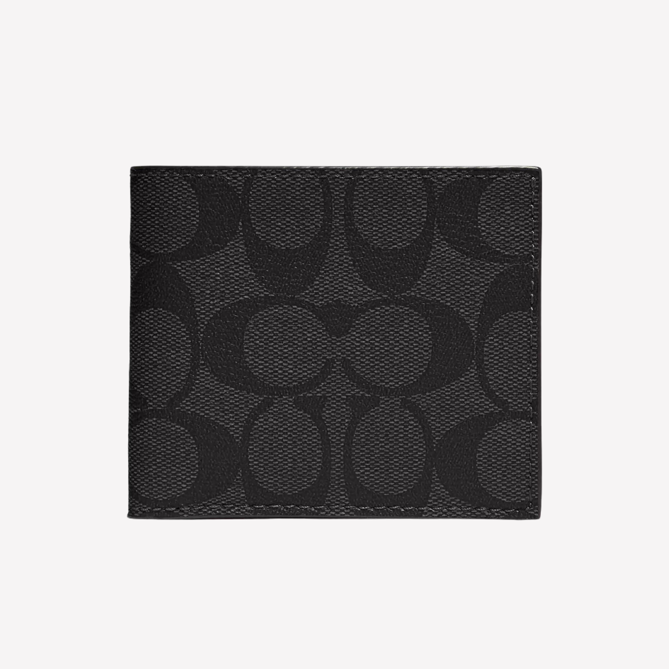 COACH Id Bifold Wallet in Signature Canvas - Black