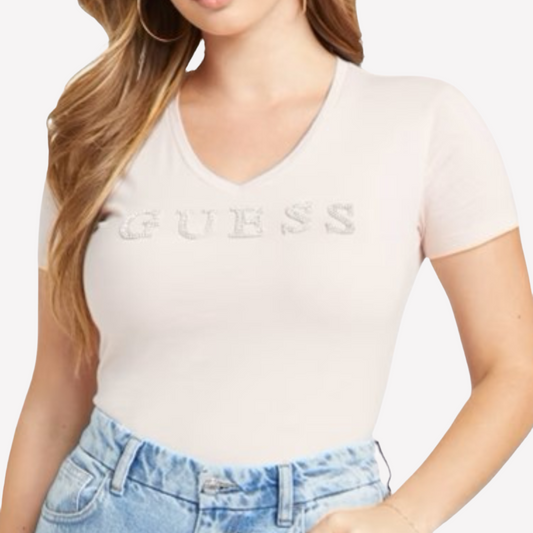 Guess Women Reina V-Neck Tee - Dimrose