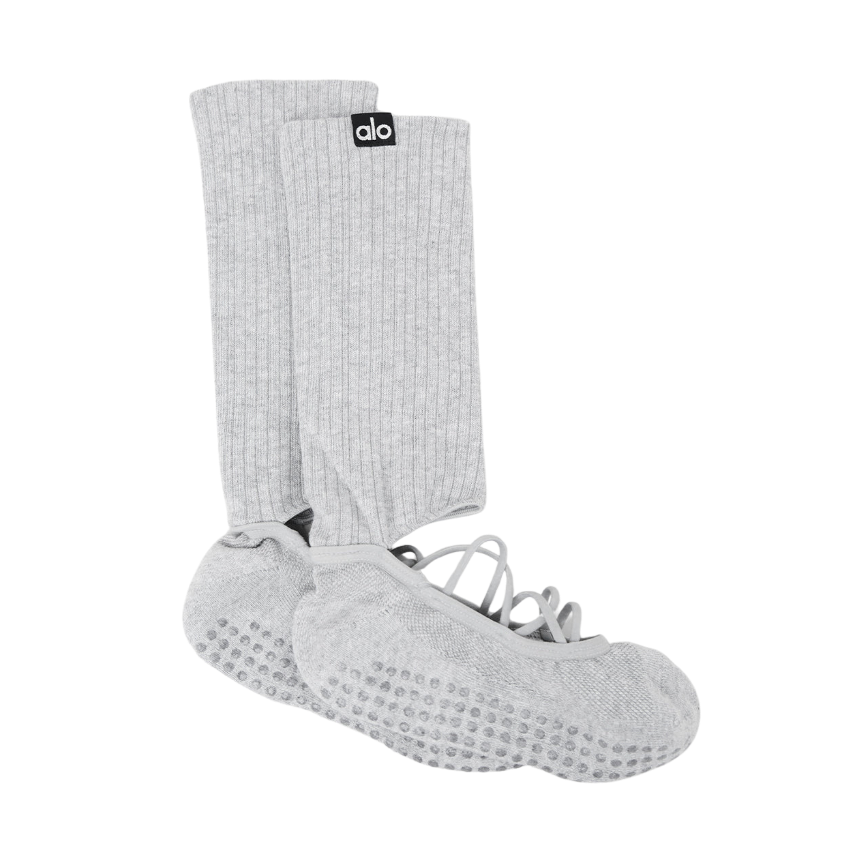 Alo Strappy Siren Grip Sock - Athletic Heather Grey