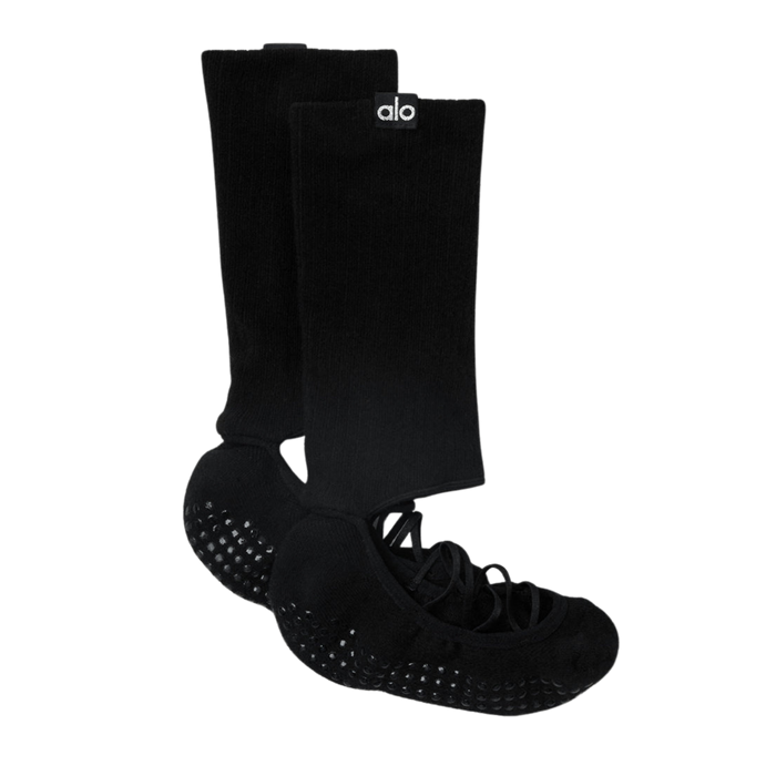 Alo Strappy Siren Grip Sock - Black