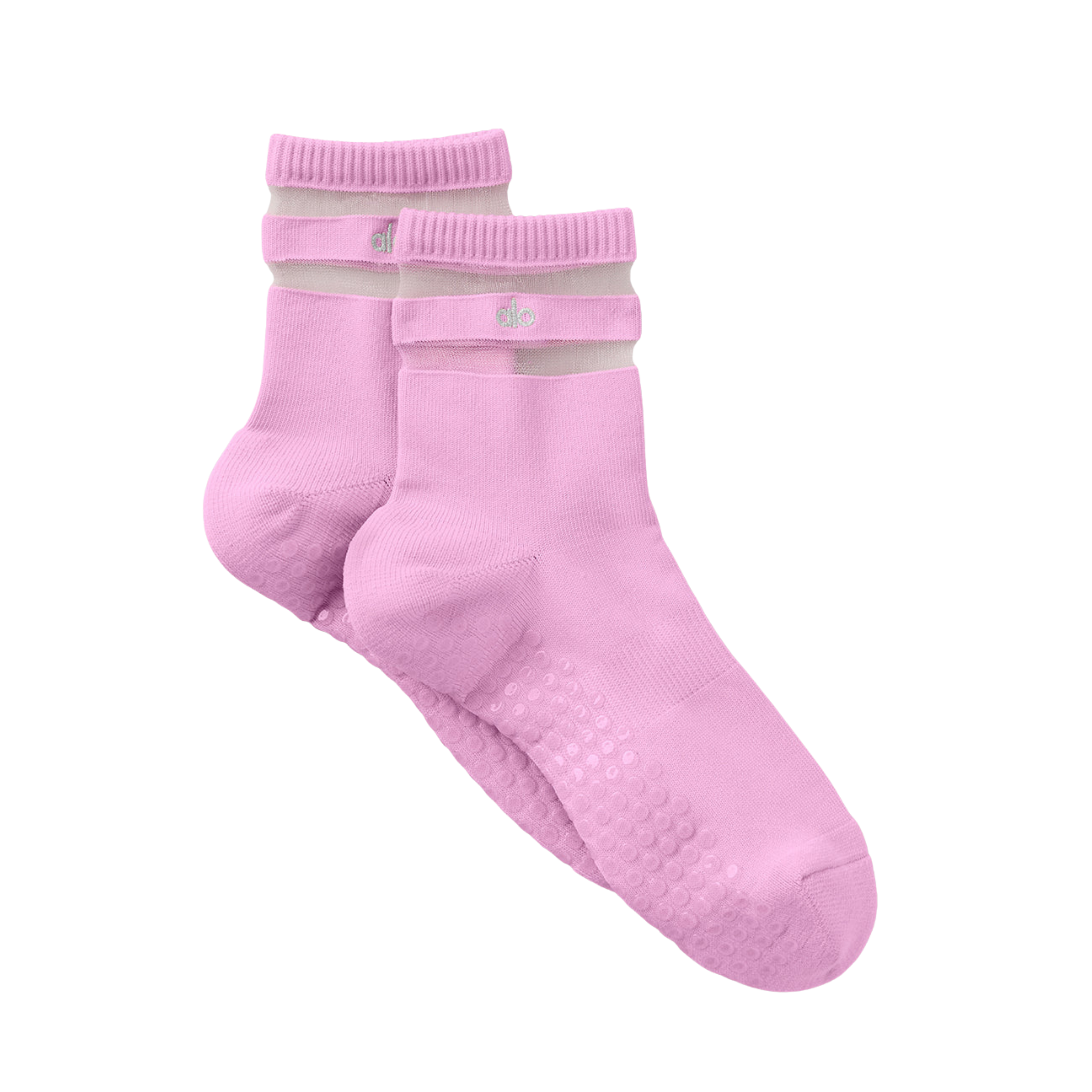 Alo Pulse Grip Sock - Candy Heart Pink
