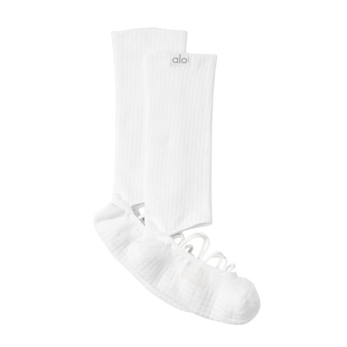 Alo Strappy Siren Grip Sock - White