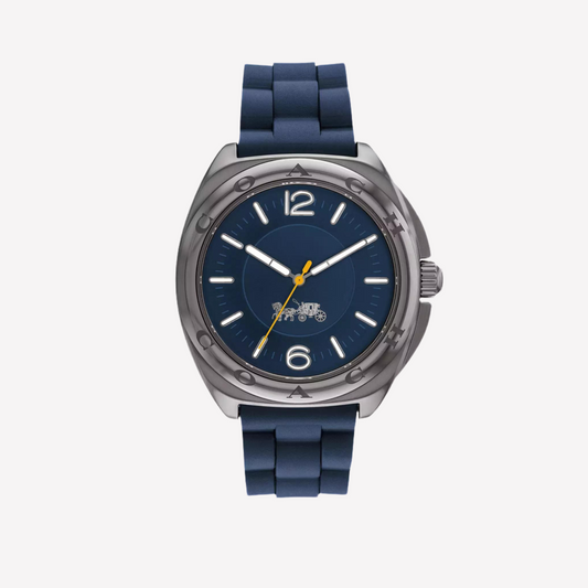 Coach Men Flip Watch - Navy